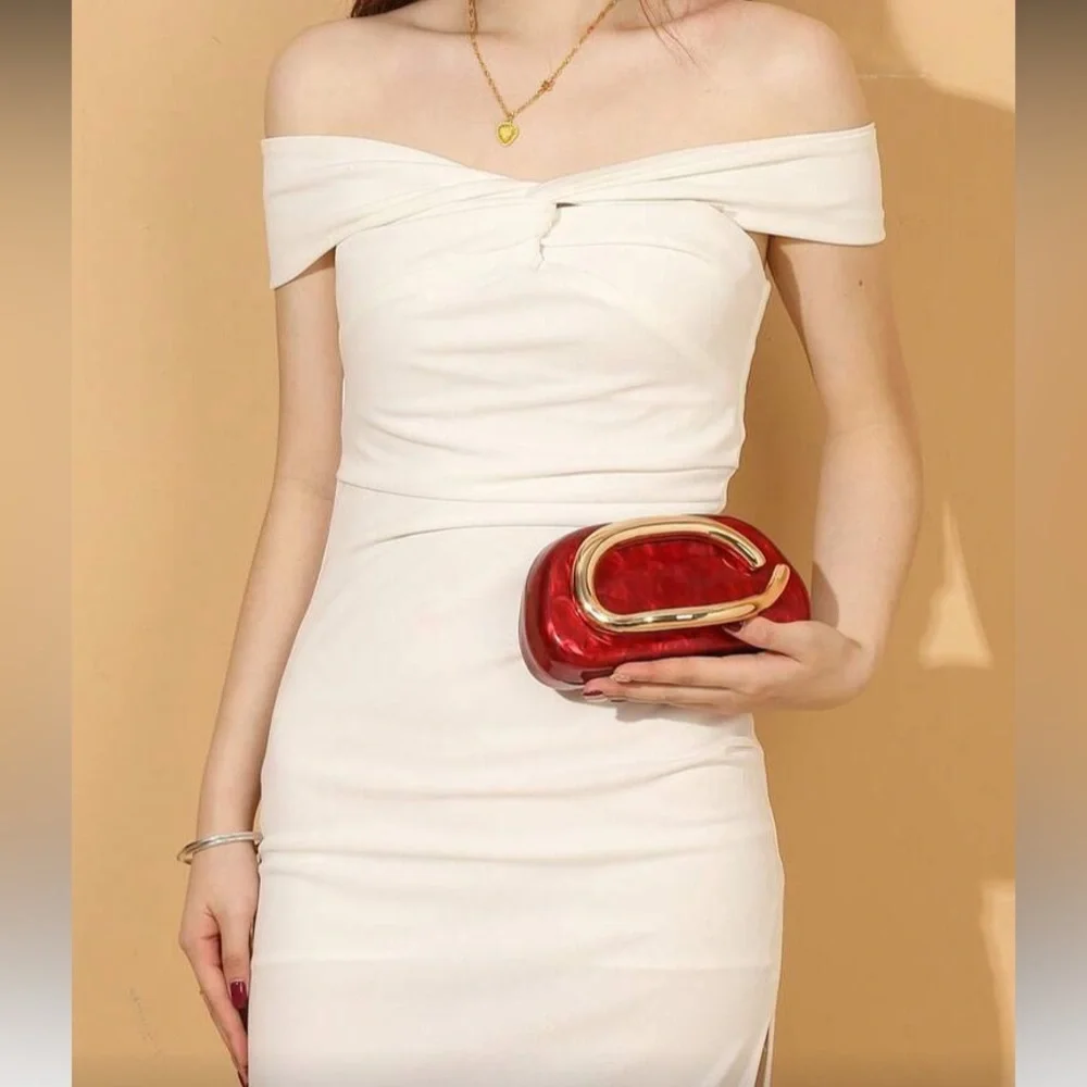 Red Crossbody Clutch Bag